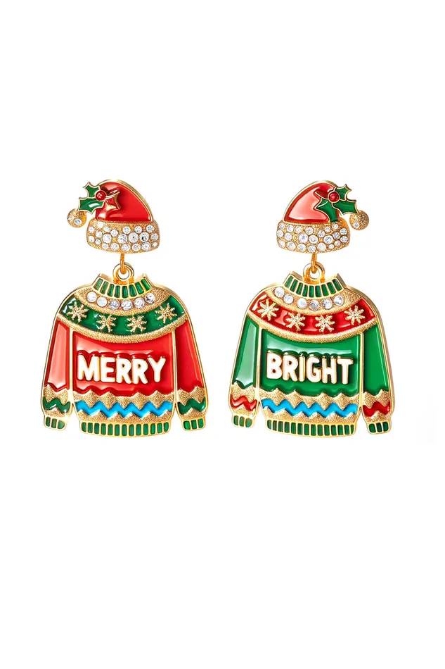 Eye Candy LA Merry Bright Drop Earrings Earrings