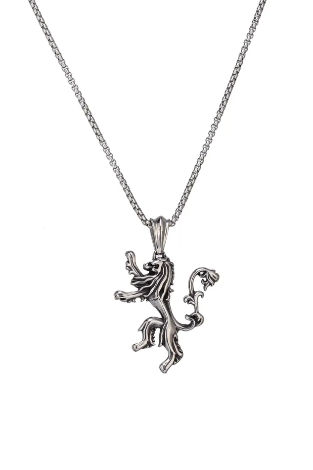 Eye Candy LA Necklaces Crawling Lion Head Necklace