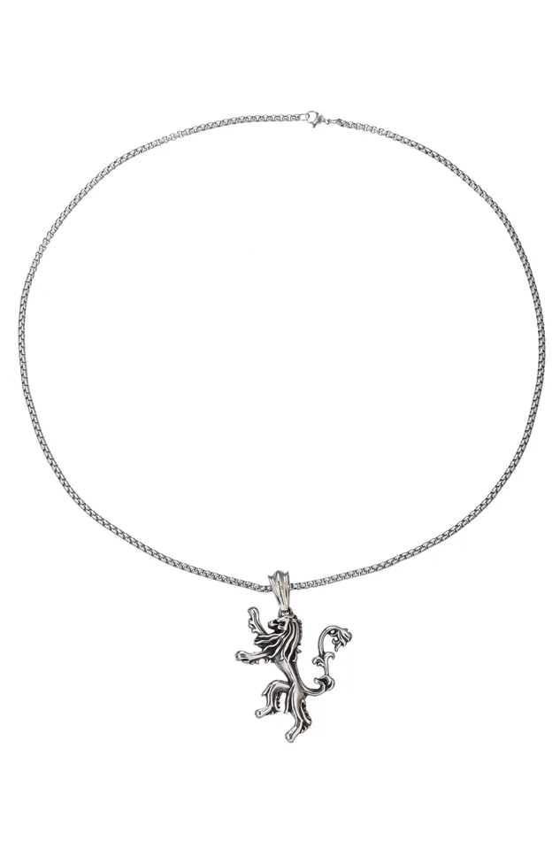 Eye Candy LA Necklaces Crawling Lion Head Necklace