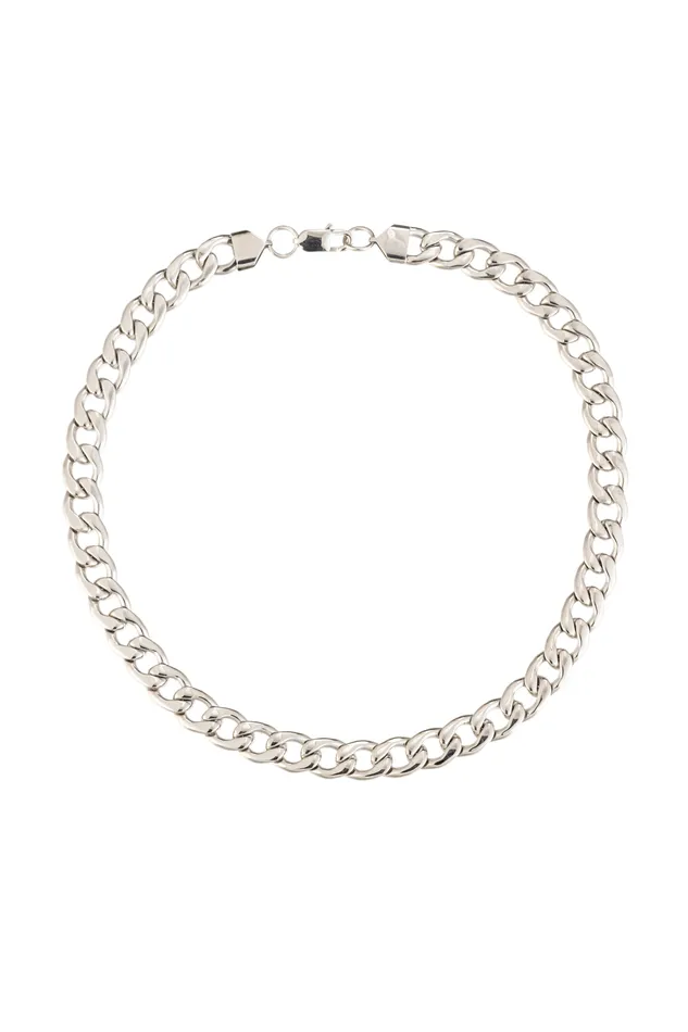 Eye Candy LA Necklaces Omidi Silver Cuban Link Necklace