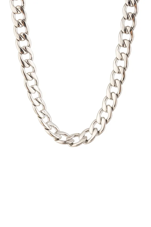 Eye Candy LA Necklaces Omidi Silver Cuban Link Necklace