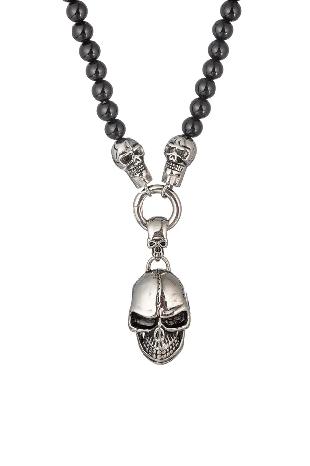 Eye Candy LA Skully Pendant Necklace Necklaces