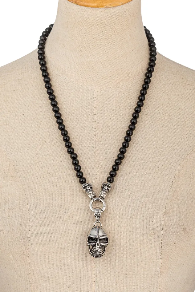 Eye Candy LA Skully Pendant Necklace Necklaces
