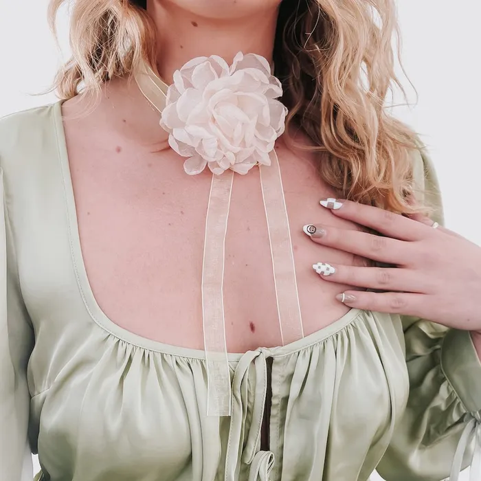 Flower Fantasy Tie Choker Necklace Wholesale Jewelry Necklaces