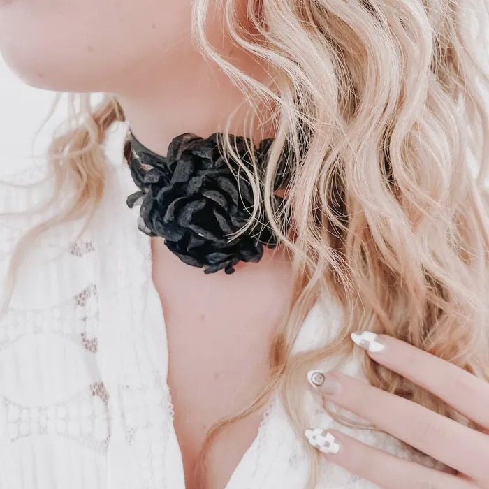Flower Fantasy Tie Choker Necklace Wholesale Jewelry Necklaces