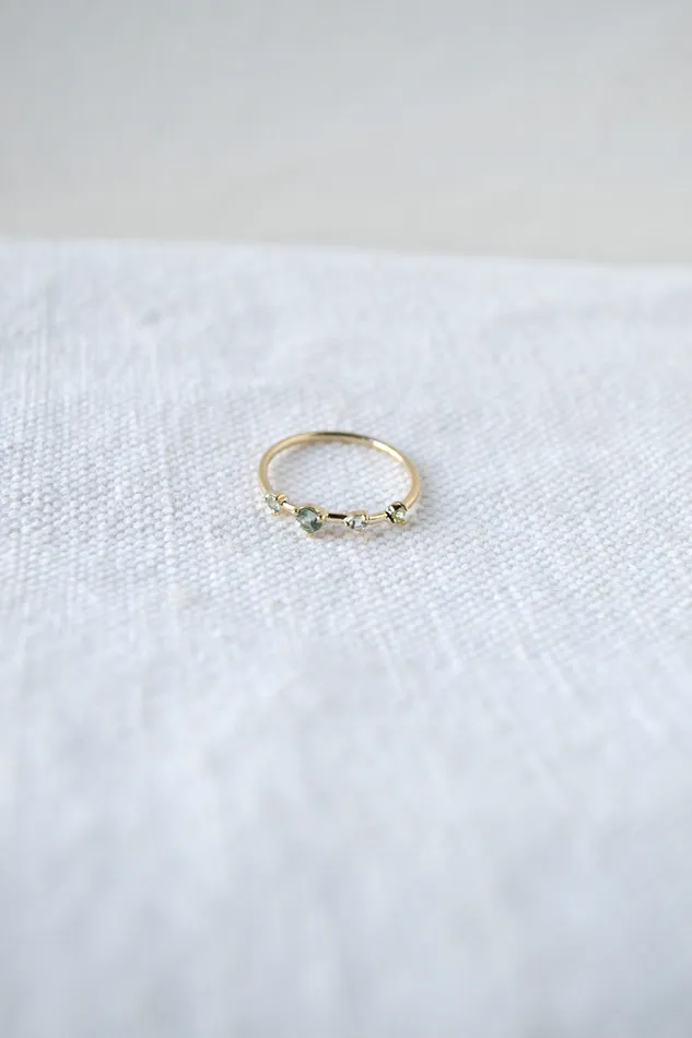 Four Step Ring Green Tourmalines Wwake Rings