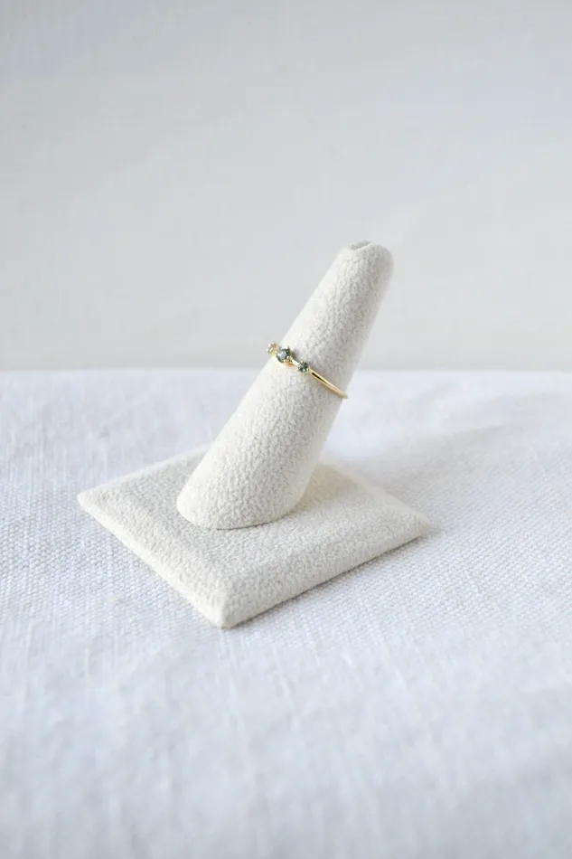 Four Step Ring Green Tourmalines Wwake Rings Four Step Ring Green Tourmalines Wwake Rings