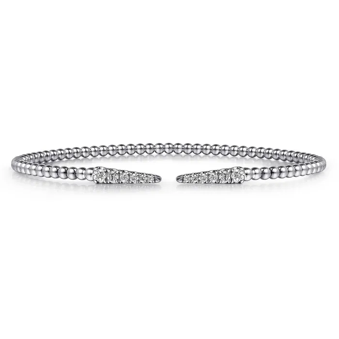 Gabriel 14K White Gold 025ctw 625 Bangle Style Diamond Bracelet GABRIEL CO Bracelets Gabriel 14K White Gold 025ctw 625 Bangle Style Diamond Bracelet GABRIEL CO Bracelets