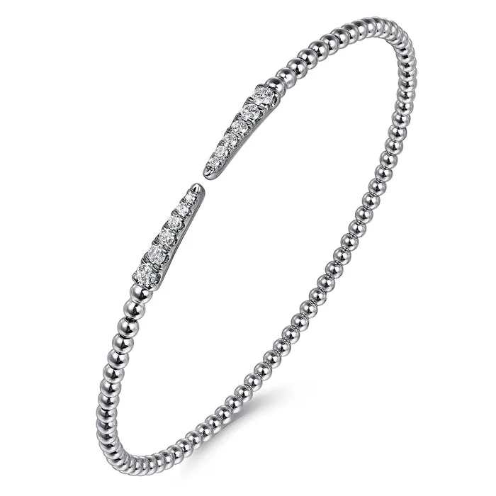 Gabriel 14K White Gold 025ctw 625 Bangle Style Diamond Bracelet GABRIEL CO Bracelets Gabriel 14K White Gold 025ctw 625 Bangle Style Diamond Bracelet GABRIEL CO Bracelets