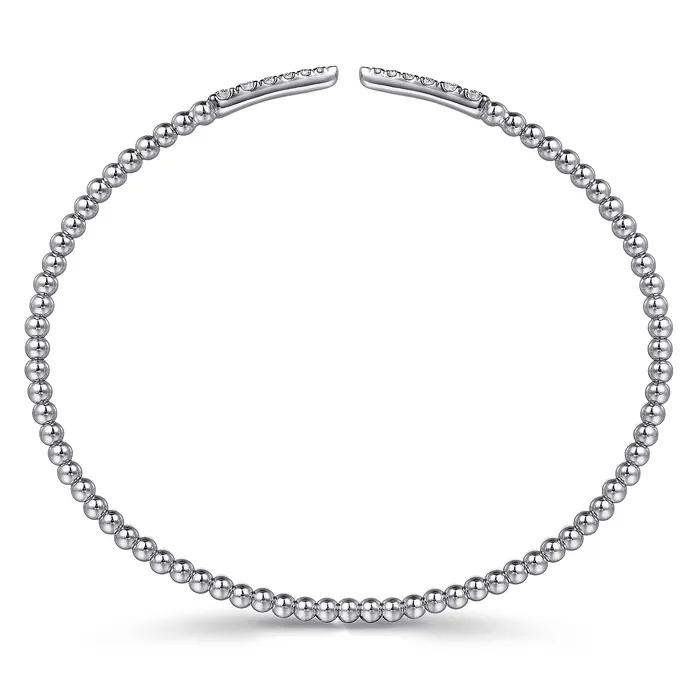Gabriel 14K White Gold 025ctw 625 Bangle Style Diamond Bracelet GABRIEL CO Bracelets Gabriel 14K White Gold 025ctw 625 Bangle Style Diamond Bracelet GABRIEL CO Bracelets