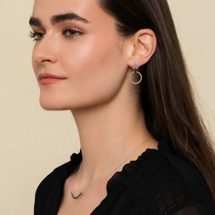 GABRIEL CO Earrings Gabriel Sterling Silver 018ctw Dangle Style Round Spinel Earrings GABRIEL CO Earrings Gabriel Sterling Silver 018ctw Dangle Style Round Spinel Earrings