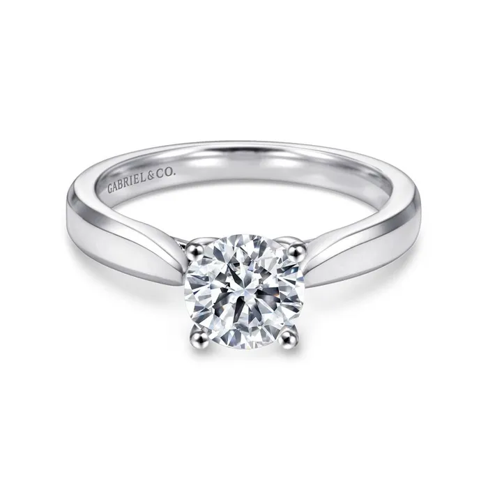 GABRIEL CO Rings Gabriel 14K White Gold 4 Prong Style Diamond SemiMount Engagement Ring GABRIEL CO Rings Gabriel 14K White Gold 4 Prong Style Diamond SemiMount Engagement Ring