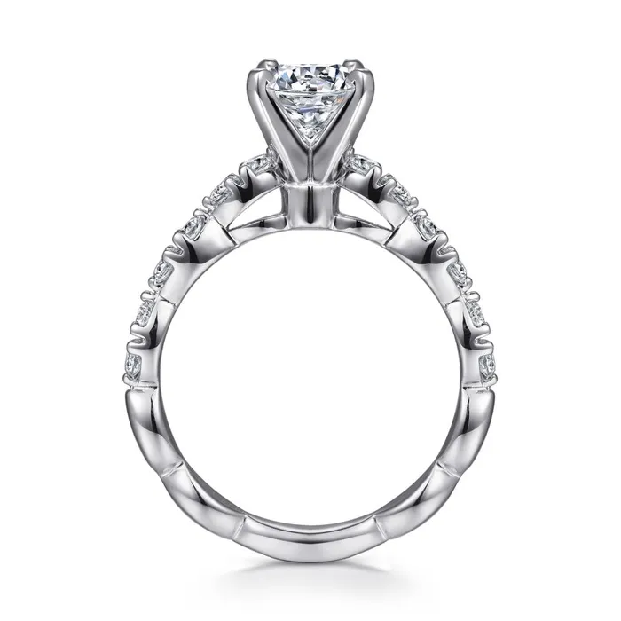 GABRIEL CO Rings Gabriel 14K White Gold 45ctw 4 Prong Style Diamond SemiMount Engagement Ring GABRIEL CO Rings Gabriel 14K White Gold 45ctw 4 Prong Style Diamond SemiMount Engagement Ring