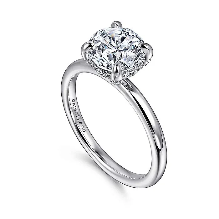 GABRIEL CO Rings Gabriel Classic Collection 14K White Gold 13ctw 4 Prong Style Diamond SemiMount Engagement Ring GABRIEL CO Rings Gabriel Classic Collection 14K White Gold 13ctw 4 Prong Style Diamond SemiMount Engagement Ring