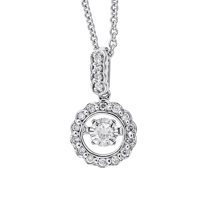 GEMS ONE CORPRATION Necklaces Sterling Silver 14ctw Rhythm of Love Style Pendant GEMS ONE CORPRATION Necklaces Sterling Silver 14ctw Rhythm of Love Style Pendant