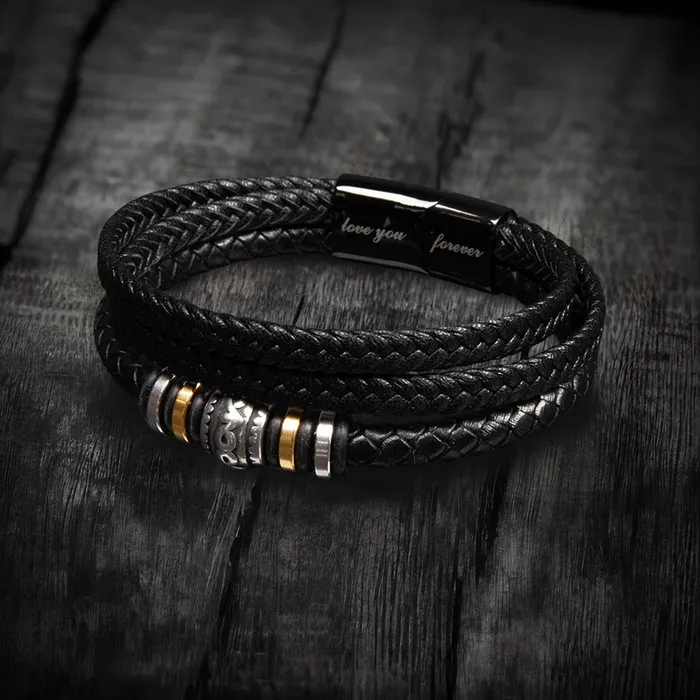 Gift For Nephew From Aunt Never Forget Your Way Home Mens Braided Leather Bracelet Great As A Christmas Gift or A Birthday Present For Him ShineOn Fulfillment Bracelets