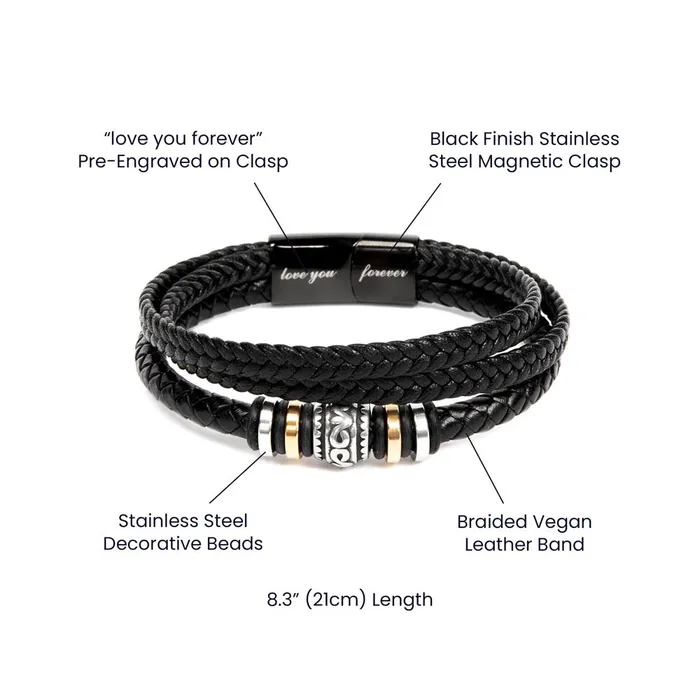 Gift For Nephew From Aunt Never Forget Your Way Home Mens Braided Leather Bracelet Great As A Christmas Gift or A Birthday Present For Him ShineOn Fulfillment Bracelets