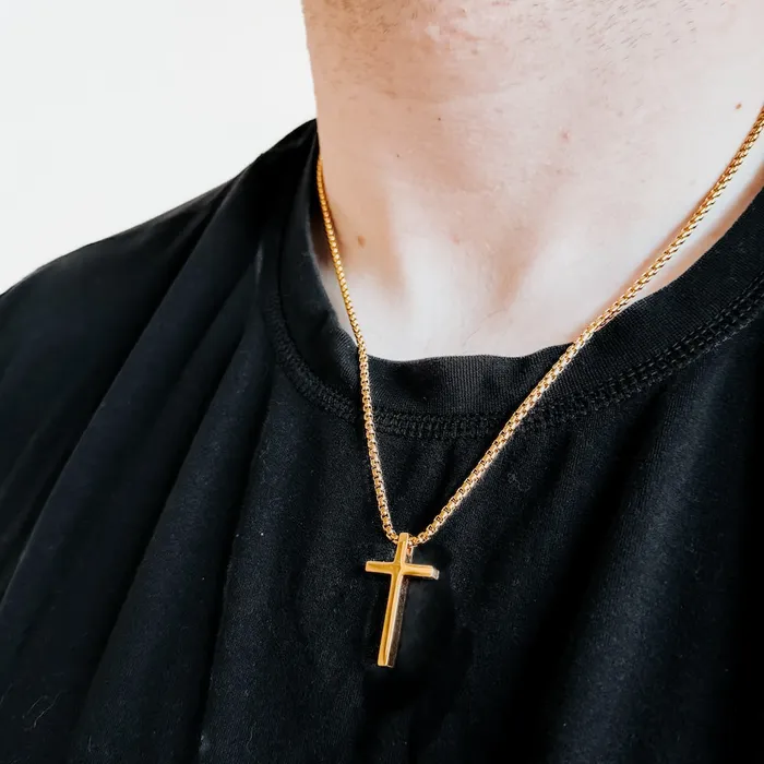 Gio Luomo Mens Collection Cross Necklace Jewelry Necklaces