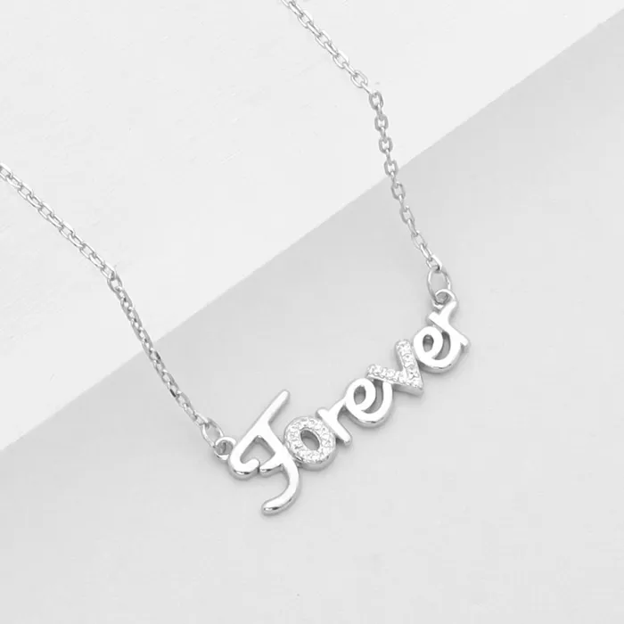 Glitters Necklaces Sterling Silver Forever Necklace