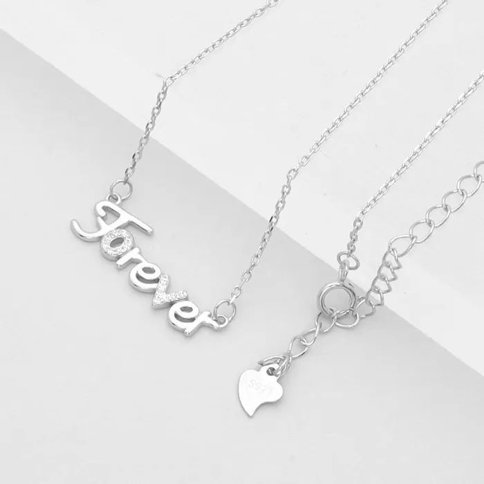 Glitters Necklaces Sterling Silver Forever Necklace