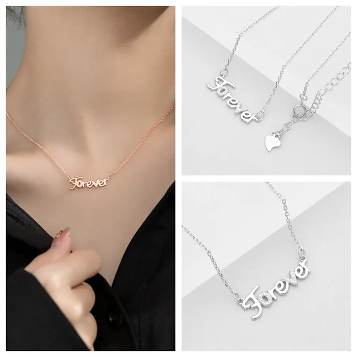Glitters Necklaces Sterling Silver Forever Necklace