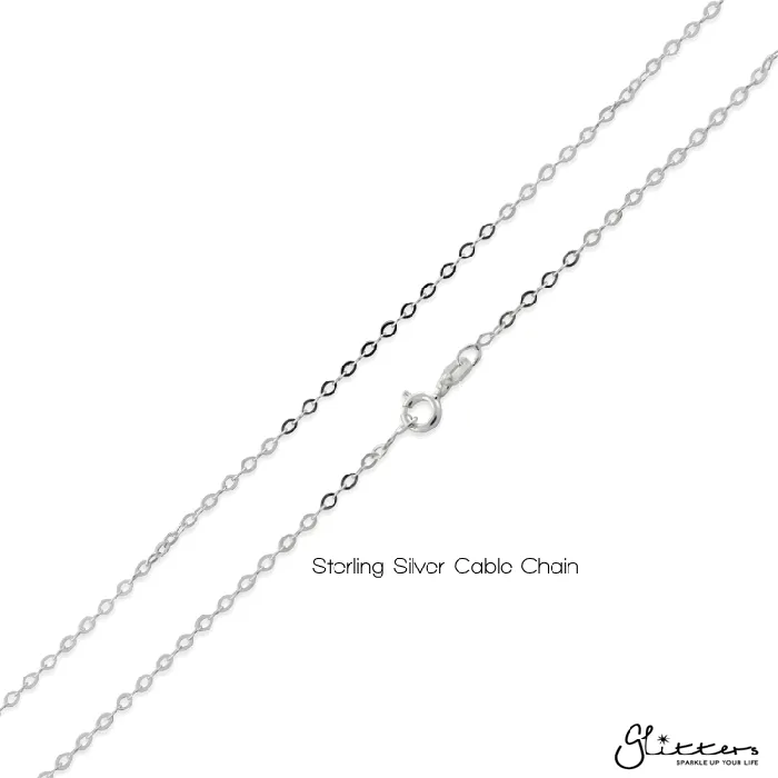 Glitters Personalised Sterling Silver Name NecklaceHeart Font Necklaces