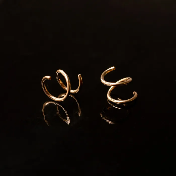 Grayling Earrings Tiny Twist Double Huggie Earrings 14K Solid Gold