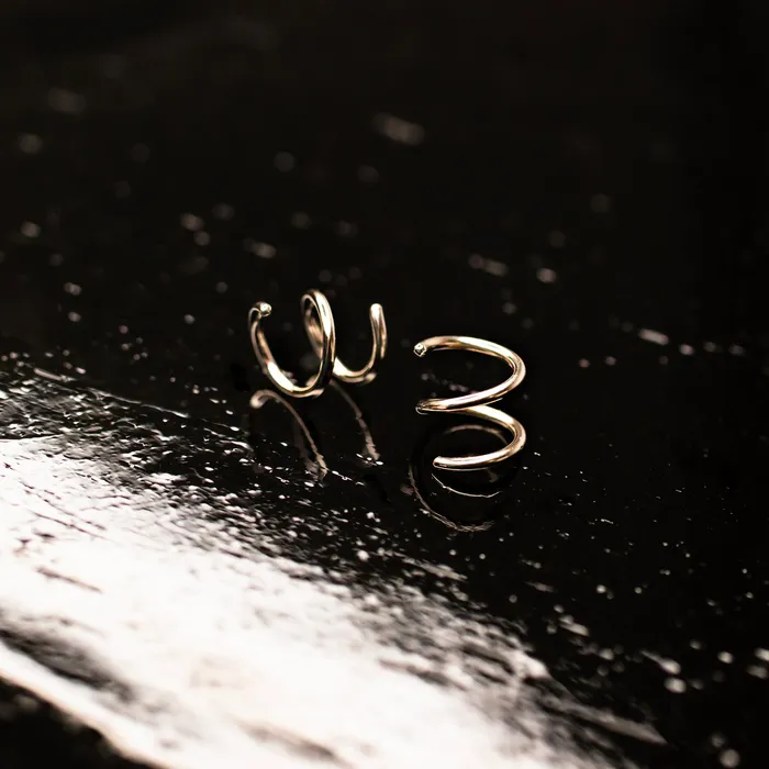 Grayling Earrings Tiny Twist Double Huggie Earrings 14K Solid Gold