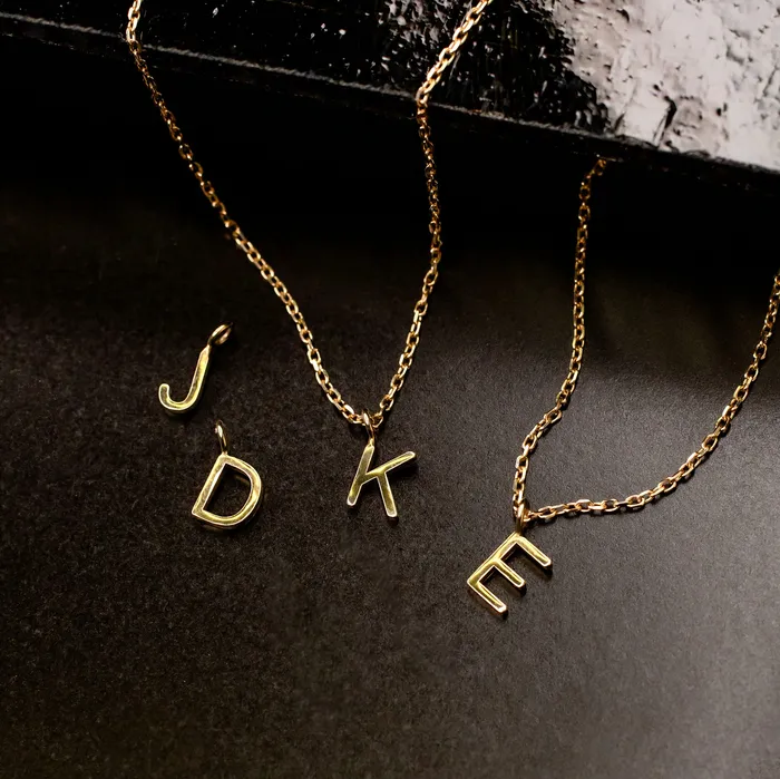 Grayling Necklaces Love Letter Initial Necklace 14K Solid Gold