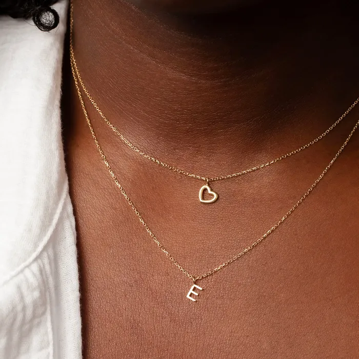 Grayling Necklaces Love Letter Initial Necklace 14K Solid Gold