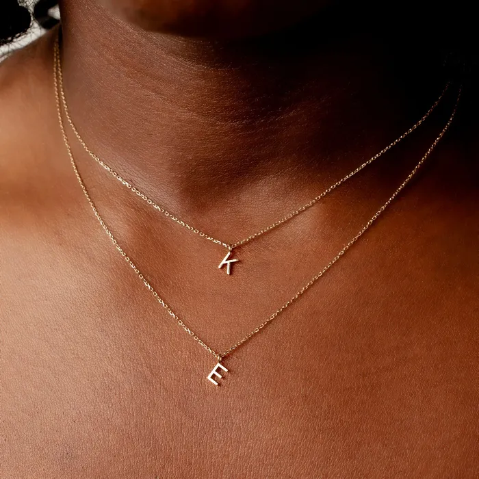 Grayling Necklaces Love Letter Initial Necklace 14K Solid Gold