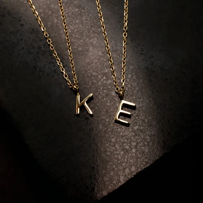 Grayling Necklaces Love Letter Initial Necklace 14K Solid Gold