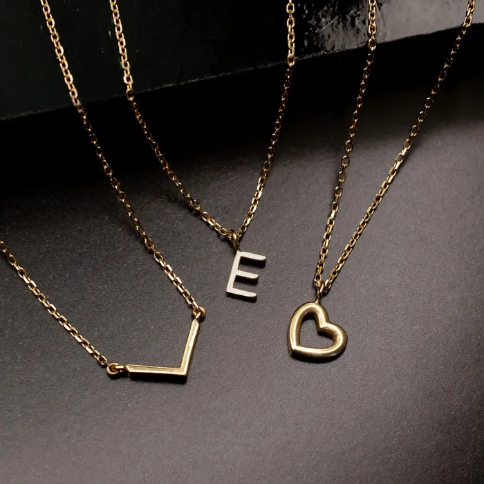 Grayling Necklaces Love Letter Initial Necklace 14K Solid Gold