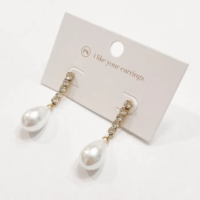 Jewelry Earrings Crane Diamond Pearl Earrings WATERPROOF Wholesale