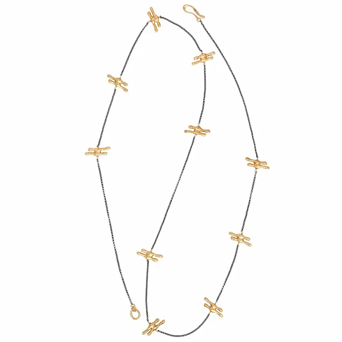 Julie Cohn Design Necklaces CALIMA STERLING BRONZE LONG CHAIN