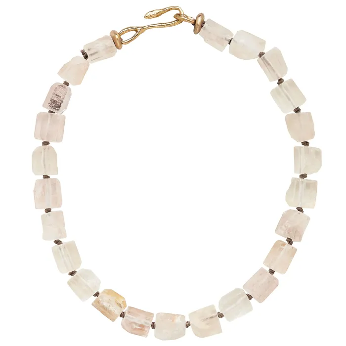 Julie Cohn Design PINK QUARTZ BRONZE NECKLACE Necklaces