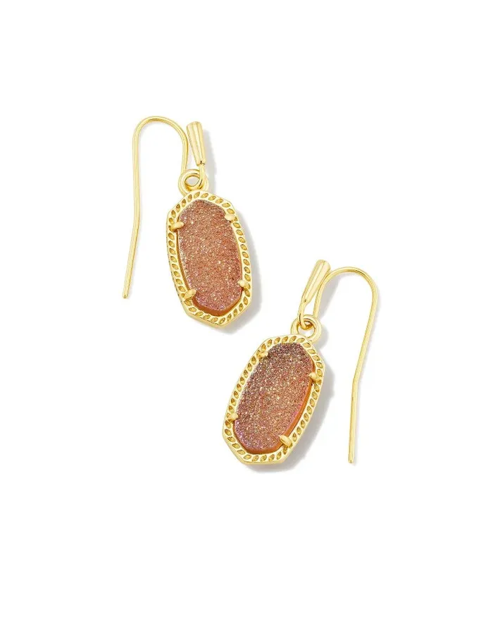 KENDRA SCOTT Earrings Gold Tone Earrings Featuring Gold Spice Drusy by Kendra Scott