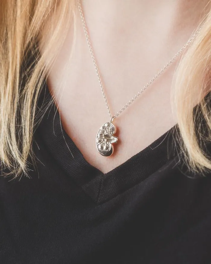 kidney necklace silver sciencejewelry1824 Necklaces