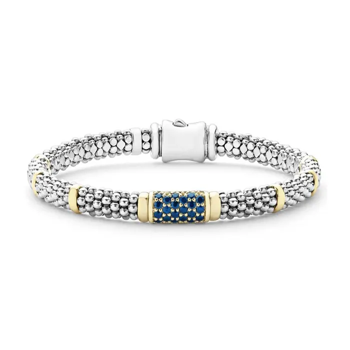 LAGOS Bracelets Signature Caviar Blue Sapphire Caviar Bracelet 6mm