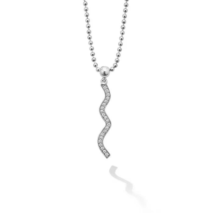 LAGOS Caviar Spark Wave Diamond Pendant Necklace Necklaces