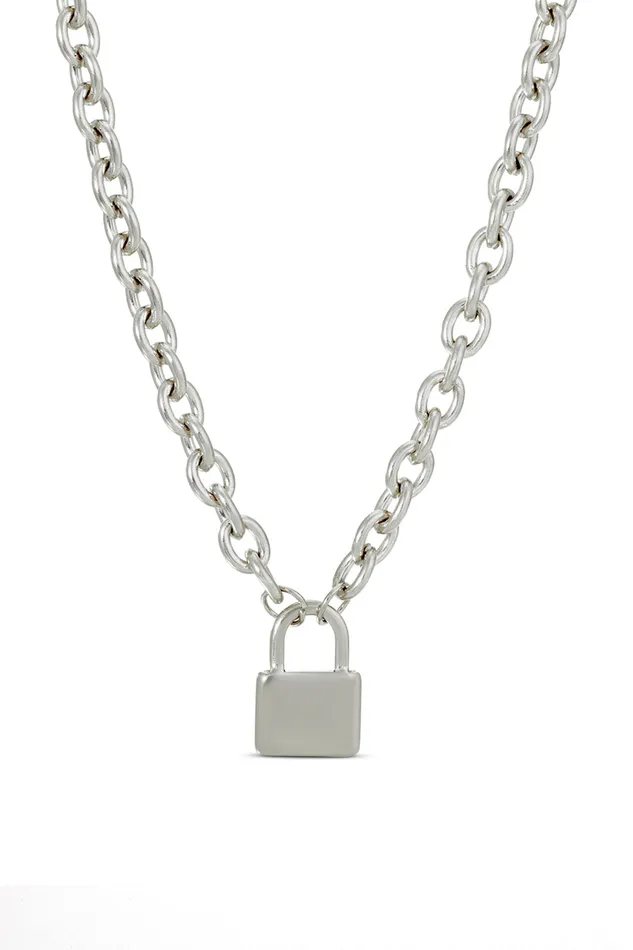 Lock Pendant Necklace Eye Candy LA Necklaces