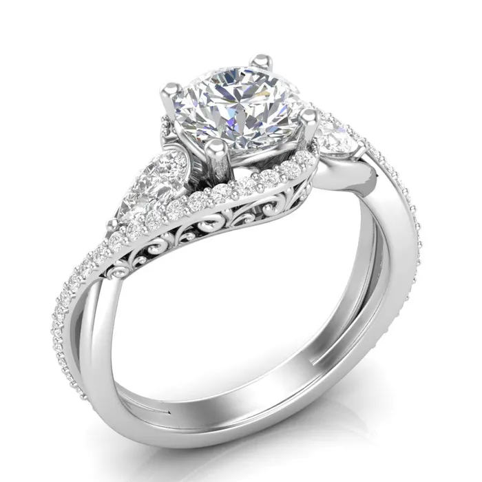 Luminar Rings Diamond Engagement Ring Luminar L8775E 176 ctw