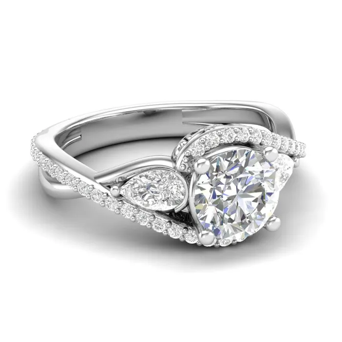 Luminar Rings Diamond Engagement Ring Luminar L8775E 176 ctw