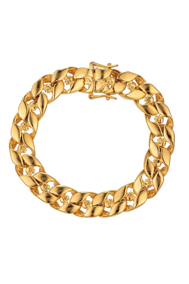Mason Cubin Link Skull Bracelet Eye Candy LA Bracelets
