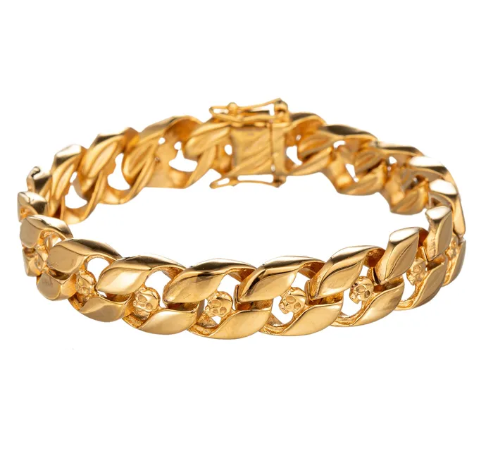 Mason Cubin Link Skull Bracelet Eye Candy LA Bracelets