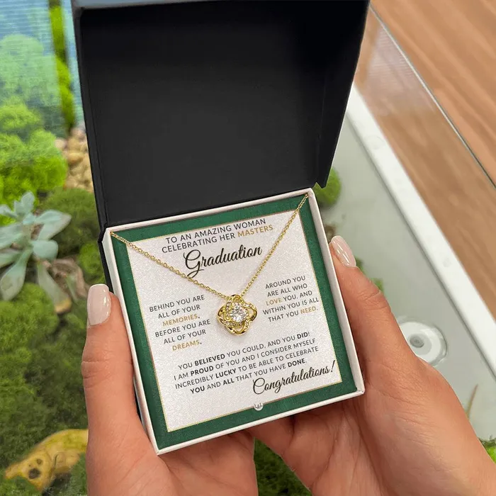 Masters Graduation Gift Idea For Her Beautiful Womans Pendant Necklace Sentimental Keepsake Message ShineOn Fulfillment Necklaces