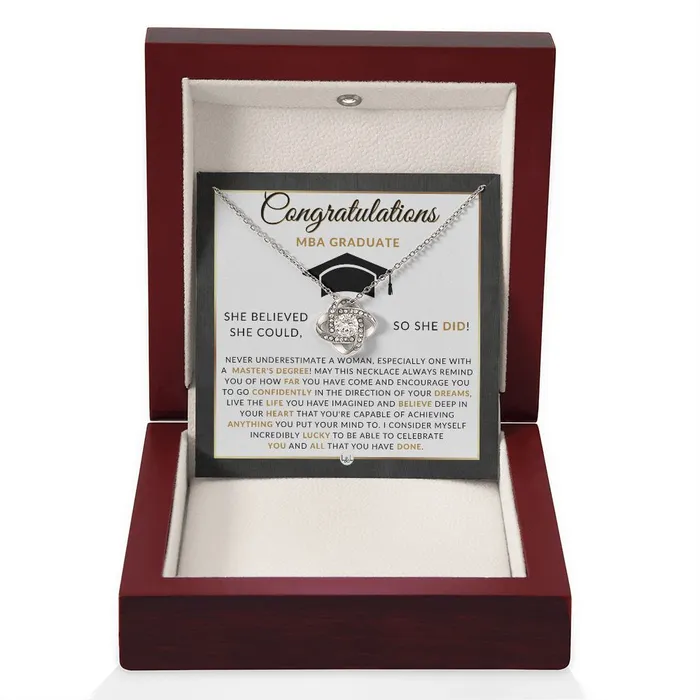 MBA Graduate Gift For Her Meaningful Milestone Necklace 2024 Masters in Business Graduation Gift For Her ShineOn Fulfillment Necklaces