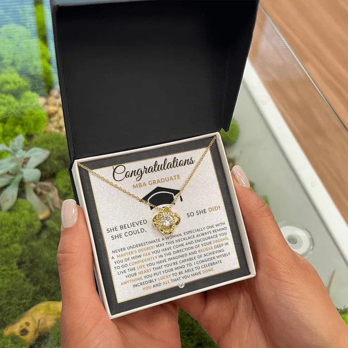 MBA Graduate Gift For Her Meaningful Milestone Necklace 2024 Masters in Business Graduation Gift For Her ShineOn Fulfillment Necklaces