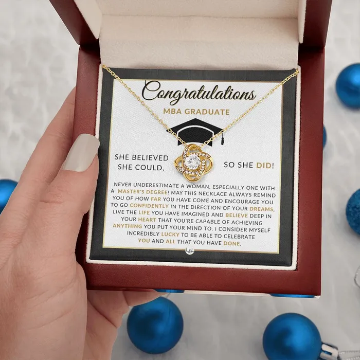 MBA Graduate Gift For Her Meaningful Milestone Necklace 2024 Masters in Business Graduation Gift For Her ShineOn Fulfillment Necklaces