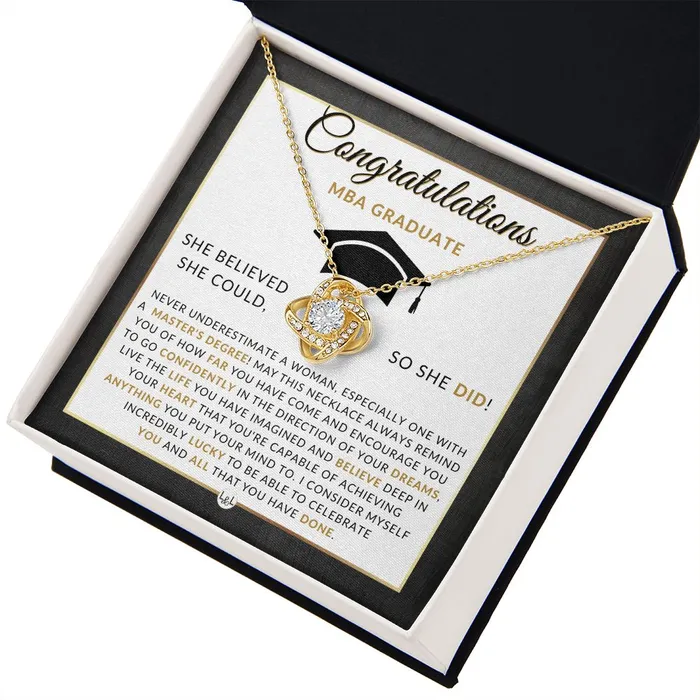 MBA Graduate Gift For Her Meaningful Milestone Necklace 2024 Masters in Business Graduation Gift For Her ShineOn Fulfillment Necklaces